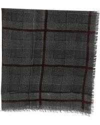 Faliero Sarti - Cristopher Check-Pattern Frayed Scarf - Lyst