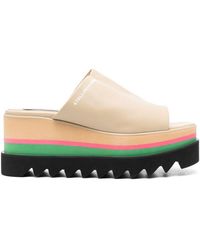 Stella McCartney - Platform-sole Slip-on Sandals - Lyst