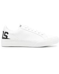 Gcds - Logo-Print Leather Sneakers - Lyst