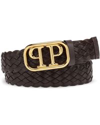 Philipp Plein - Logo Buckle Leather Belt - Lyst