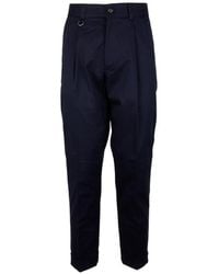 Paolo Pecora - Pleated Turn-Up Trousers - Lyst