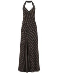 Cortana - Ursula Diagonal-Stripe Maxi Dress - Lyst