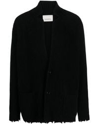 Laneus - Distressed-Effect Wool Cardigan - Lyst