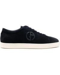 Giorgio Armani - Refined Trainers With Soft Leather Upper - Lyst