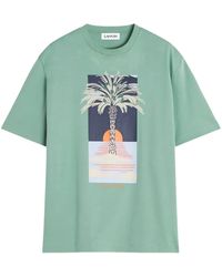 Lanvin - T-Shirt Met Grafische Print - Lyst