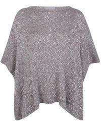 D.exterior - Sequin-Embellished Knitted Top - Lyst