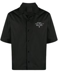 Givenchy - Camisa con logo bordado y manga corta - Lyst