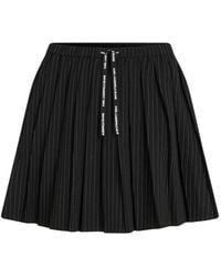 KARL LAGERFELD - Pinstripe Pleated Mini Skirt - Lyst