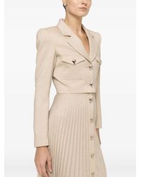 Nissa - Rhinestone-Embellished Cropped Blazer - Lyst