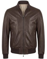 Arte' - Zip-Up Leather Jacket - Lyst