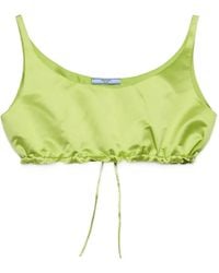 Prada - Duchesse Crop Top - Lyst
