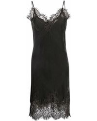 Gold Hawk - Velvet Lace-trim Short Dress - Lyst