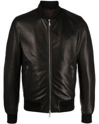 Tagliatore - Justin Leather Biker Jacket - Lyst