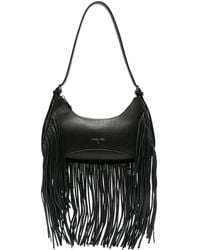 Patrizia Pepe - Sac Porté Épaule En Cuir À Franges - Lyst