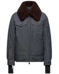 Moncler - Yunque Jacke Mit Shearling-Kragen - Lyst