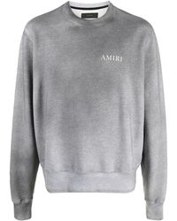 Amiri - Faded-Effect Logo-Print Sweatshirt - Lyst