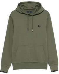 Fred Perry - Sudadera con capucha y motivo de corona de laurel - Lyst