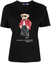 Polo Ralph Lauren - Holiday Bear Cotton-jersey T-shirt - Lyst