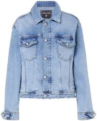 Iceberg - Faded Frayed-Hem Jacket - Lyst