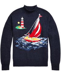 Polo Ralph Lauren - Intarsia-knit Cotton Jumper - Lyst
