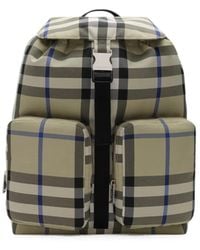 Burberry - Medium Check Backpack - Lyst