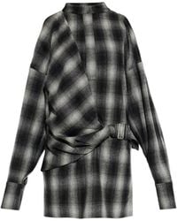IRO - Narissa Check Cold-Shoulder Mini Dress - Lyst