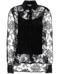 Ermanno Scervino - Floral Lace Sheer Shirt - Lyst