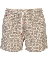 Kiton - Geometric-Print Swim Shorts - Lyst