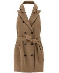 Elisabetta Franchi - Double-Breasted Belted Mini Dress - Lyst