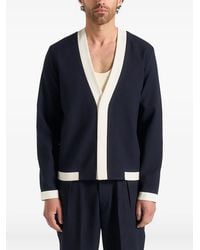 Manière De Voir - Clovis Tailored Cardigan With Contrast Placket - Lyst