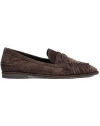 Ash - Babe Bis Ruched Suede Loafers - Lyst