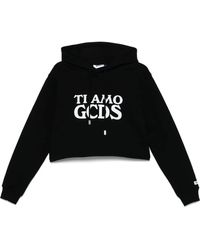 Gcds - Sweatshirt With Ti Amo Print And Hood - Lyst