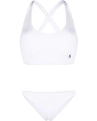 The Attico - Gerippter Bikini Mit Logo-Patch - Lyst