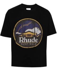 Rhude - T-Shirt Con Stampa - Lyst