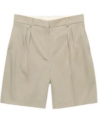 Acne Studios - Pleated Wool Shorts - Lyst