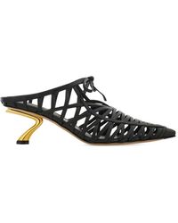Ferragamo - S-Shaped Heel Mules - Lyst