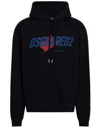 DSquared² - Logo Relax Fit Hoodie - Lyst