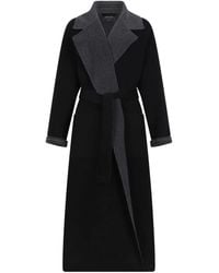 Fabiana Filippi - Notched-lapel Belted Coat - Lyst