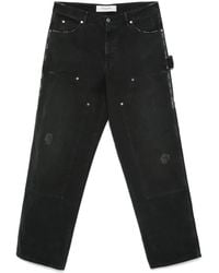 【関税&送料込】Golden Goose Wide Black Trousers In Denim Golden Goose crystal-embellished Tapered Jeans | Black
