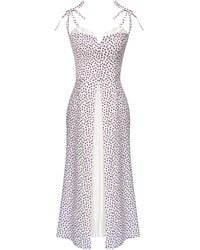 POST MERIDIEM - Flowy Slit Midi-Jurk - Lyst