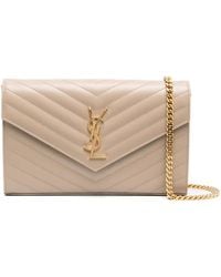 Saint Laurent - Cassandre Matelasse Leather Wallet On Chain - Lyst