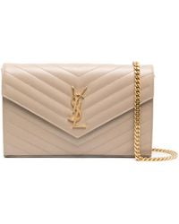 Saint Laurent - Cassandre Matelasse Leather Wallet On Chain - Lyst