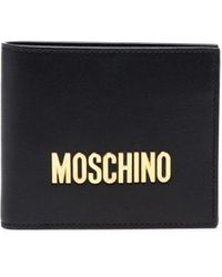 Moschino - Portafoglio con placca logo - Lyst