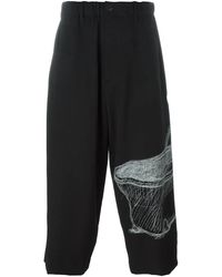 Yohji Yamamoto - Skeleton Print Cropped Trousers - Lyst