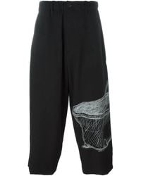 Yohji Yamamoto - Skeleton Print Cropped Trousers - Lyst