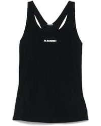 Jil Sander - Tanktop Met Logopatch - Lyst