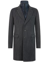 Herno - Padded-Insert Notch-Collar Coat - Lyst