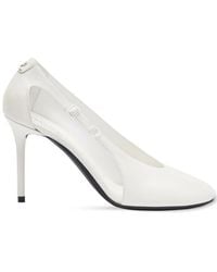 Courreges - 100Mm Oblique Leather Pumps - Lyst