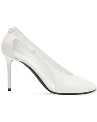 Courreges - 100Mm Oblique Leather Pumps - Lyst