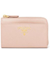 Prada - Leather Keychain Wallet - Lyst